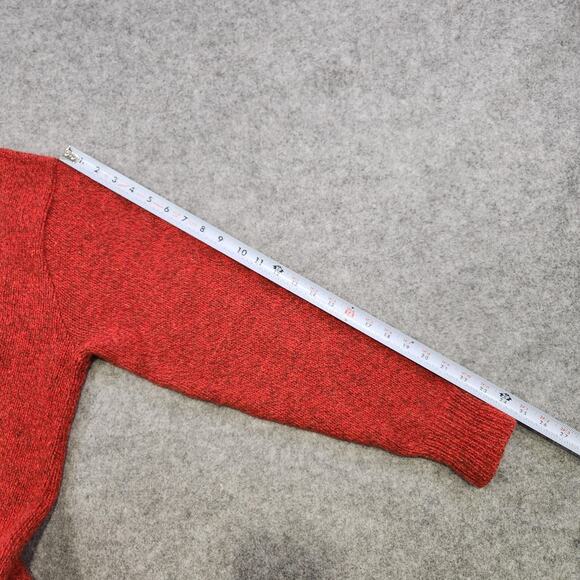 Vintage LL Bean Sweater Mens Large Red Wool Blend Knit Crewneck Pullover USA 90s - Picture 9 of 12